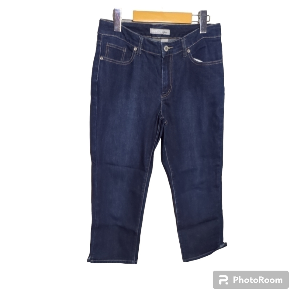Chico's Platinum Grayson M Crop Jeans Size 1‎ (US 8)
